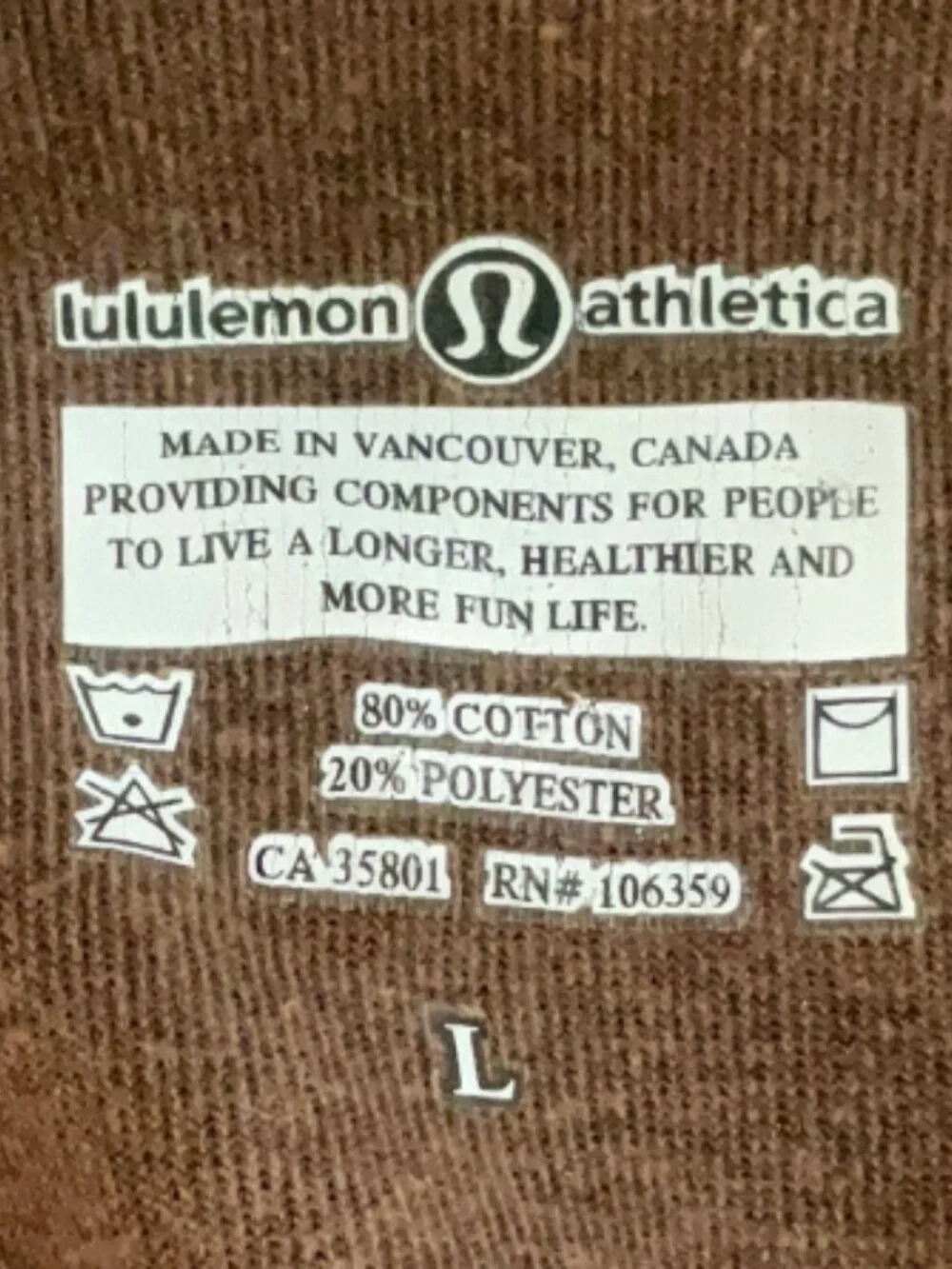 Lululemon RARE vintage velour full zip size L - Picture 4 of 4